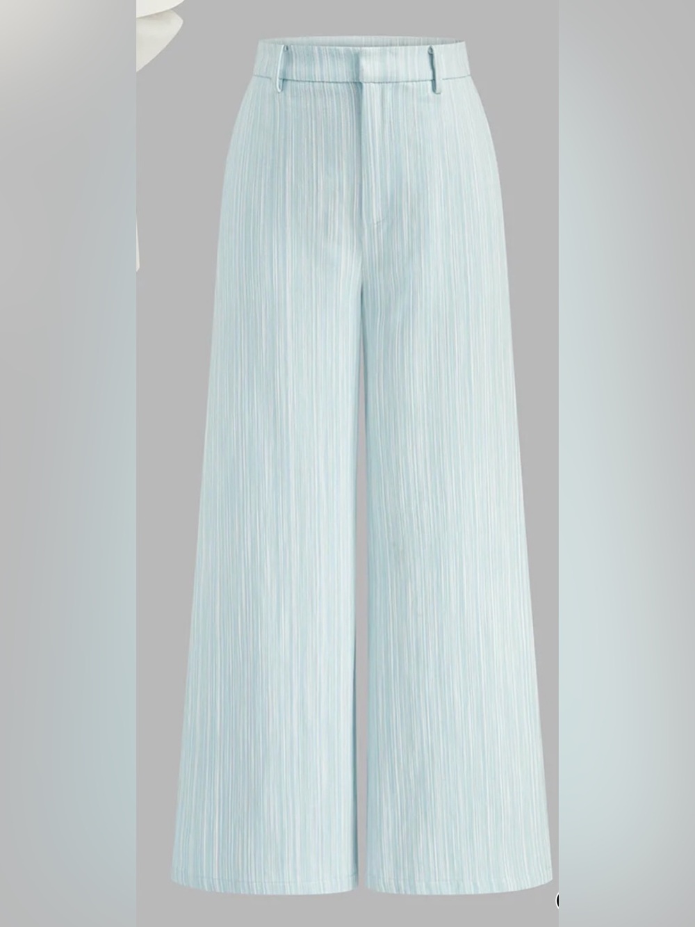 Commense Striped Denim Pants in Light Blue